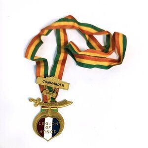 Vintage Masonic El Bekal Temple Legion Of Honor Medal Ribbon 1962